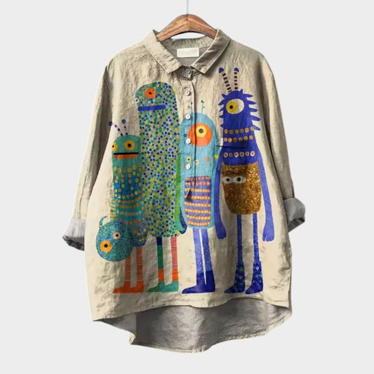 Kamilla | Bluzka z koronkowym wykończeniem